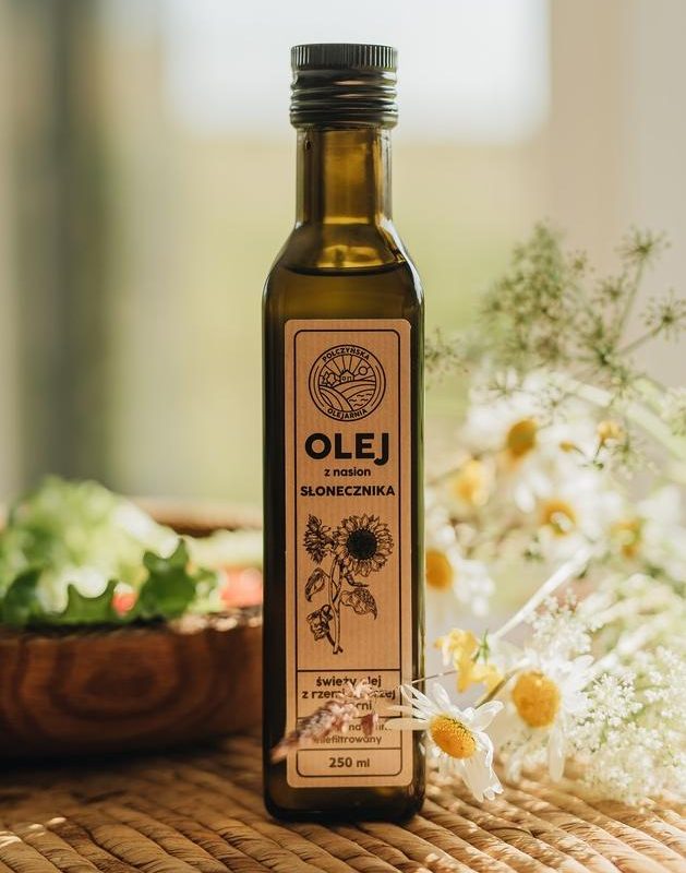 olej słonecznikowy kompres