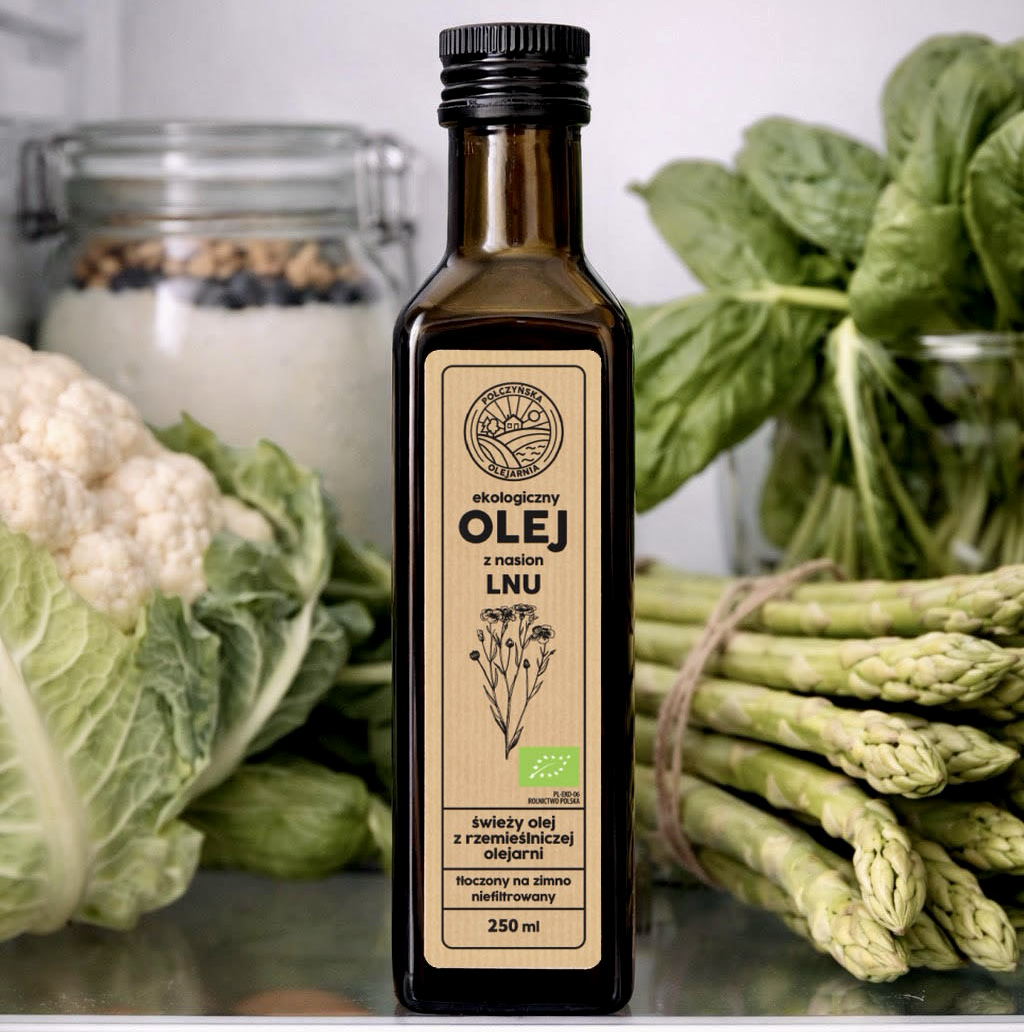 olej lniany w lodówce